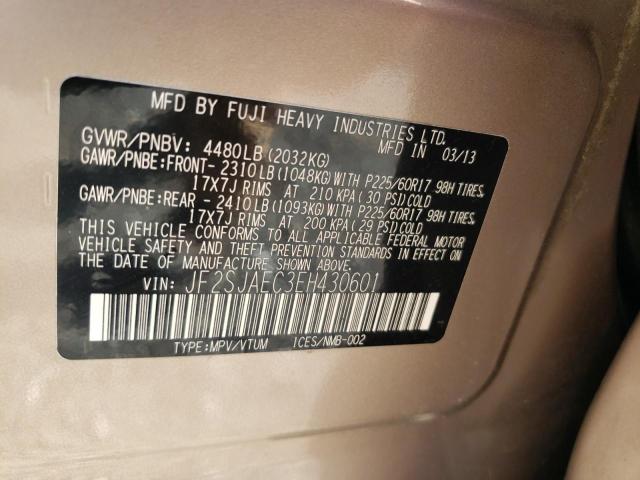 Photo 10 from auction – 2014 SUBARU FORESTER 2 with VIN JF2SJAEC3EH430601