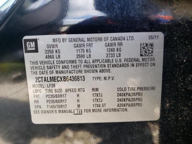 Photo 10 from auction – 2011 GMC TERRAIN SL with VIN 2CTALMECXB6436813