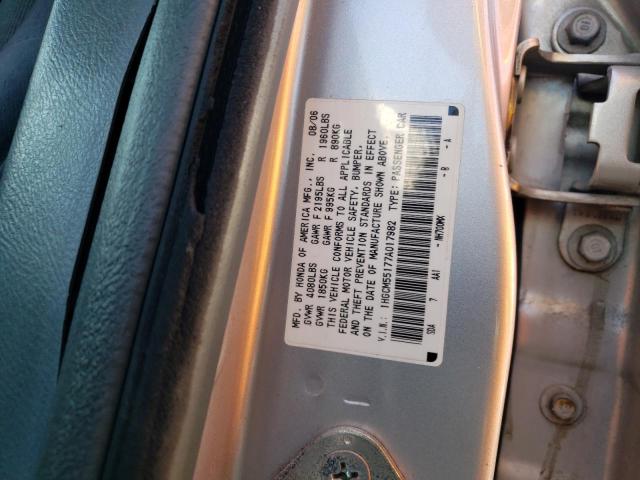 Photo 10 from auction – 2007 HONDA ACCORD VAL with VIN 1HGCM55177A017982