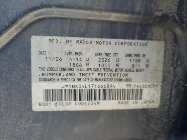 Photo 10 from auction – 2007 MAZDA SPEED 3 with VIN JM1BK34L171666894