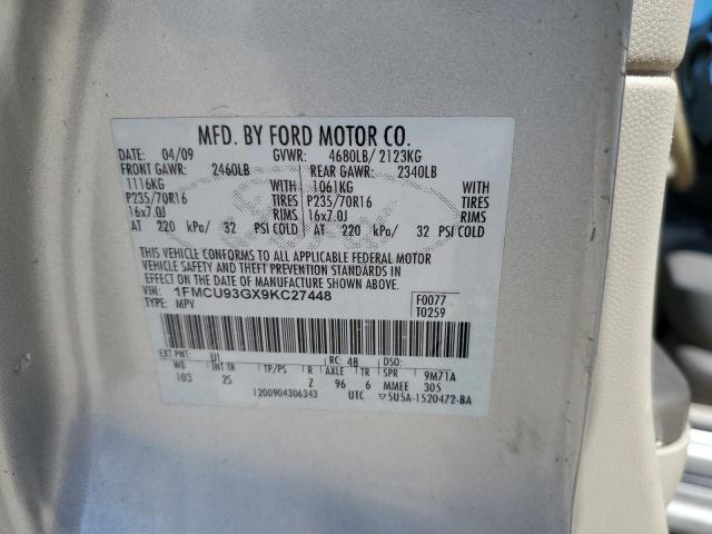 Photo 10 from auction – 2009 FORD ESCAPE XLT with VIN 1FMCU93GX9KC27448