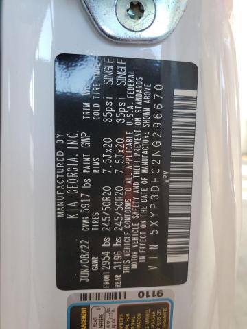 Photo 10 from auction – 2022 KIA TELLURIDE with VIN 5XYP3DHC2NG296670