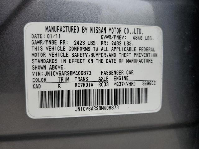 Photo 10 from auction – 2011 INFINITI G37 with VIN JN1CV6AR9BM406873