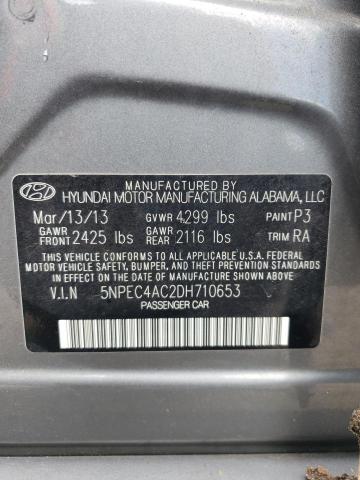 Photo 10 from auction – 2013 HYUNDAI SONATA SE with VIN 5NPEC4AC2DH710653