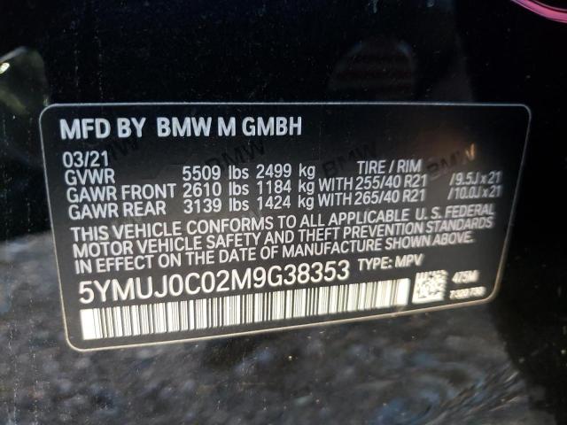 Photo 10 from auction – 2021 BMW X4 M COMPE with VIN 5YMUJ0C02M9G38353