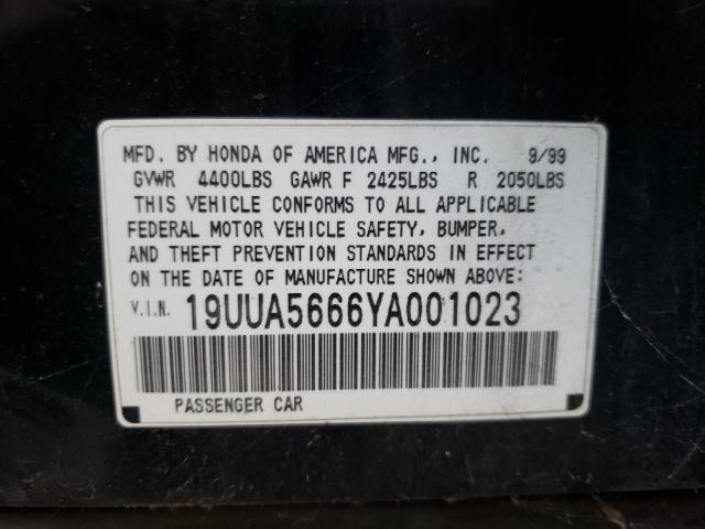 Photo 10 from auction – 2000 ACURA 3.2TL with VIN 19UUA5666YA001023