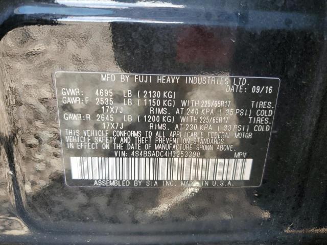 Photo 10 from auction – 2017 SUBARU OUTBACK 2. with VIN 4S4BSADC4H3253390