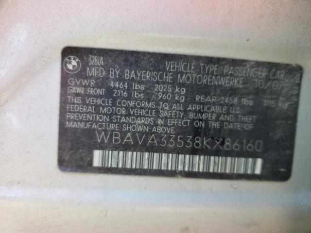 Photo 10 from auction – 2008 BMW 328 I with VIN WBAVA33538KX86160