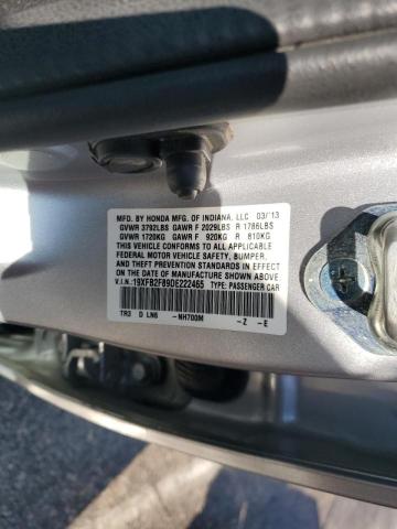 Photo 10 from auction – 2013 HONDA CIVIC EX with VIN 19XFB2F89DE222465