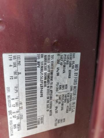 Photo 10 from auction – 2000 FORD EXPEDITION with VIN 1FMRU15L0YLB94698