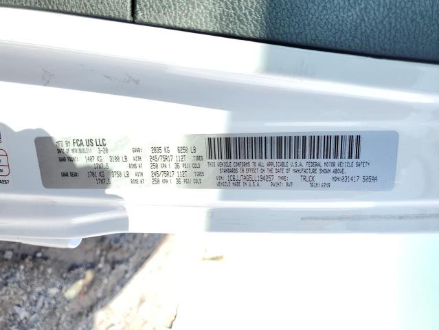 Photo 10 from auction – 2020 JEEP GLADIATOR with VIN 1C6JJTAG5LL194257