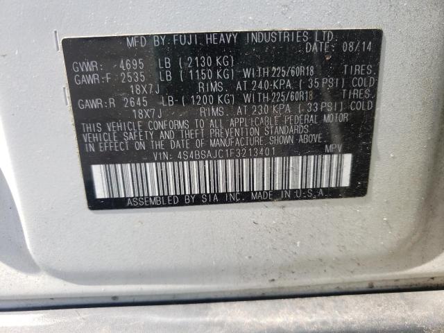 Photo 10 from auction – 2015 SUBARU OUTBACK 2. with VIN 4S4BSAJC1F3213401