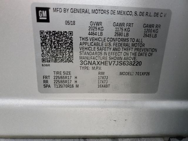 Photo 10 from auction – 2018 CHEVROLET EQUINOX LS with VIN 3GNAXHEV7JS638220