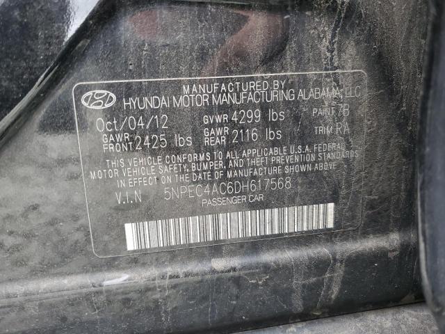 Photo 10 from auction – 2013 HYUNDAI SONATA SE with VIN 5NPEC4AC6DH617568