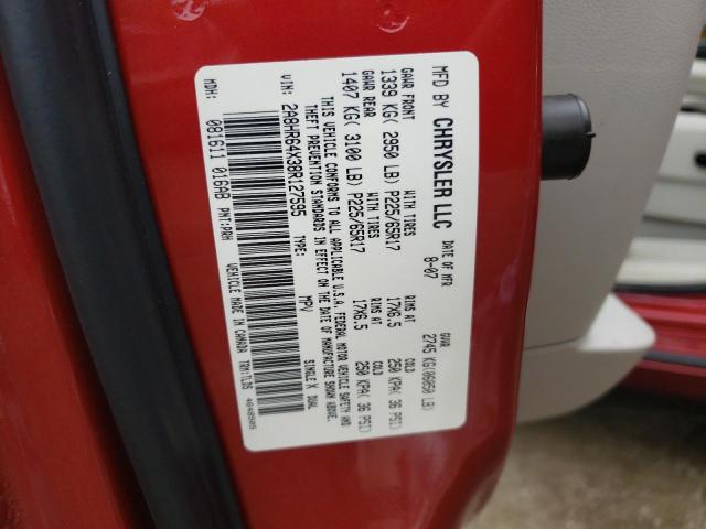 Photo 10 from auction – 2008 CHRYSLER TOWN & COU with VIN 2A8HR64X38R127595