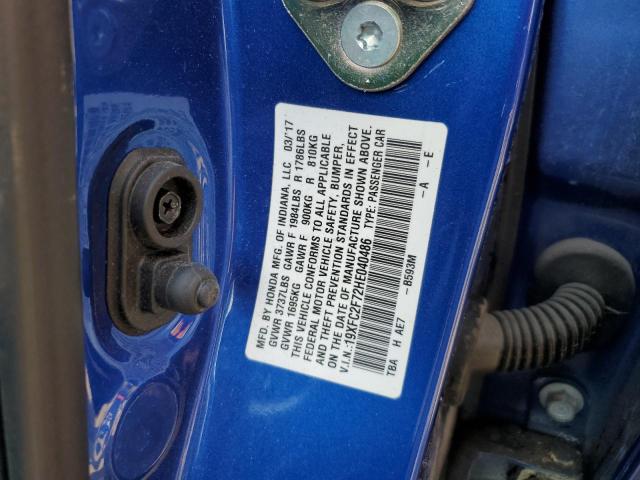 Photo 10 from auction – 2017 HONDA CIVIC EX with VIN 19XFC2F72HE040486