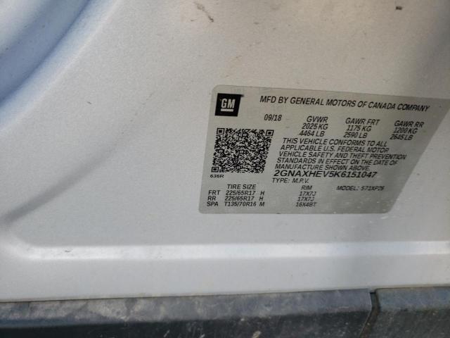 Photo 10 from auction – 2019 CHEVROLET EQUINOX LS with VIN 2GNAXHEV5K6151047