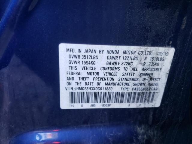 Photo 10 from auction – 2013 HONDA FIT with VIN JHMGE8H3XDC011880