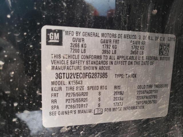 Photo 10 from auction – 2015 GMC SIERRA K15 with VIN 3GTU2VEC0FG287985