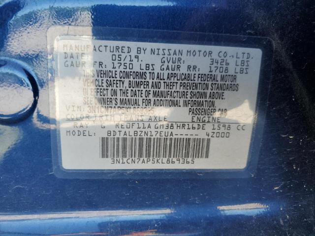 Photo 10 from auction – 2019 NISSAN VERSA S with VIN 3N1CN7AP5KL869365