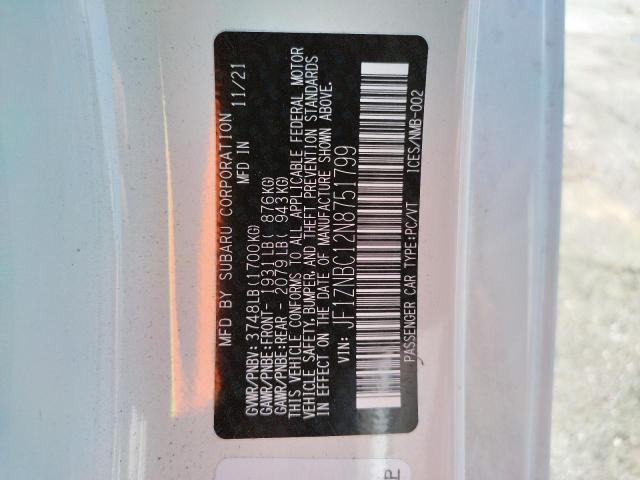 Photo 10 from auction – 2022 TOYOTA GR 86 with VIN JF1ZNBC12N8751799