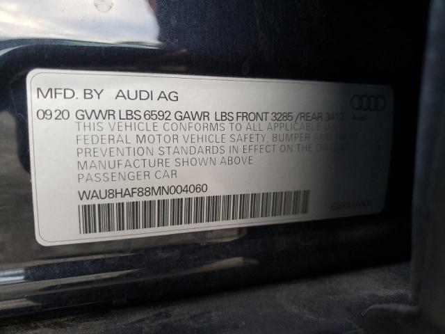 Photo 10 from auction – 2021 AUDI A8 L E with VIN WAU8HAF88MN004060