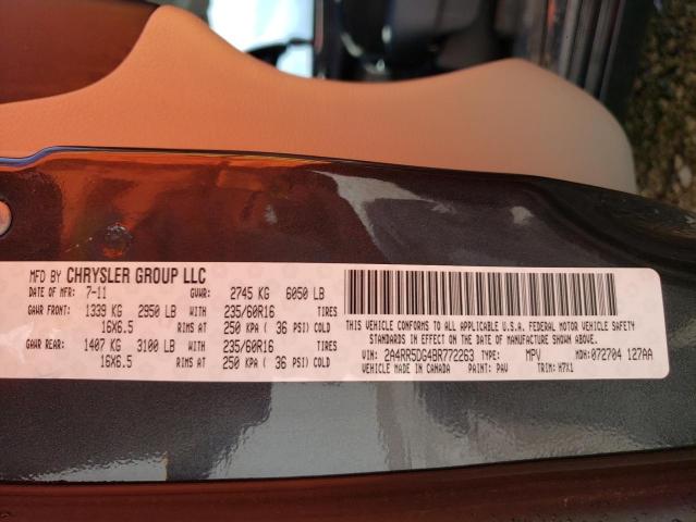 Photo 10 from auction – 2011 CHRYSLER TOWN & COU with VIN 2A4RR5DG4BR772263