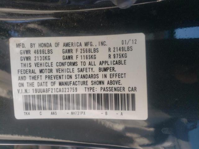 Photo 10 from auction – 2012 ACURA TL with VIN 19UUA8F21CA023759