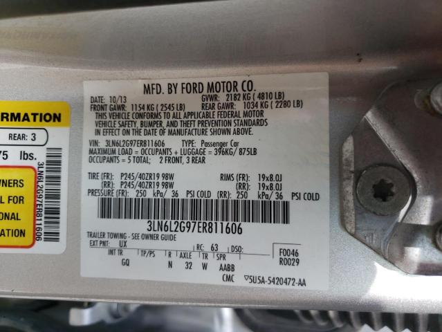 Photo 10 from auction – 2014 LINCOLN MKZ with VIN 3LN6L2G97ER811606
