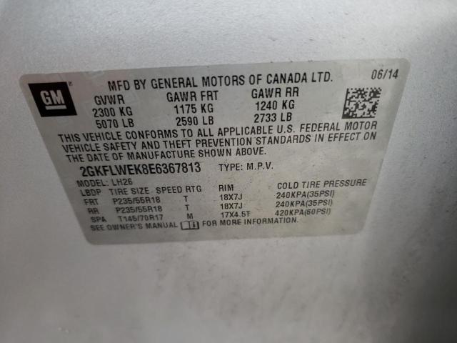 Photo 10 from auction – 2014 GMC TERRAIN SL with VIN 2GKFLWEK8E6367813