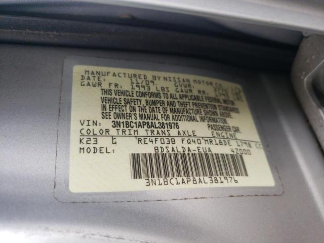 Photo 10 from auction – 2010 NISSAN VERSA S with VIN 3N1BC1AP8AL381976