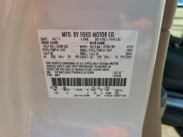 Photo 10 from auction – 2011 FORD ESCAPE XLS with VIN 1FMCU0C76BKC21258