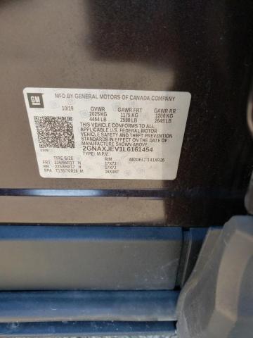 Photo 10 from auction – 2020 CHEVROLET EQUINOX LT with VIN 2GNAXJEV1L6161454