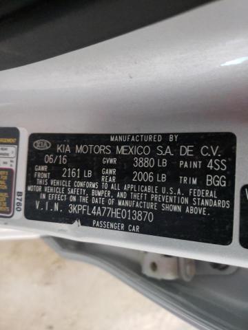 Photo 10 from auction – 2017 KIA FORTE LX with VIN 3KPFL4A77HE013870