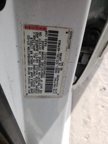 Photo 10 from auction – 2003 TOYOTA COROLLA CE with VIN JTDBR32E030016101
