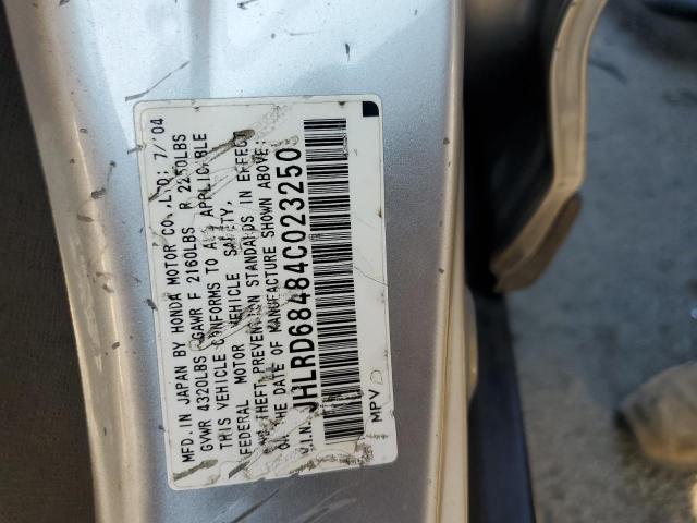 Photo 10 from auction – 2004 HONDA CR-V LX with VIN JHLRD68484C023250