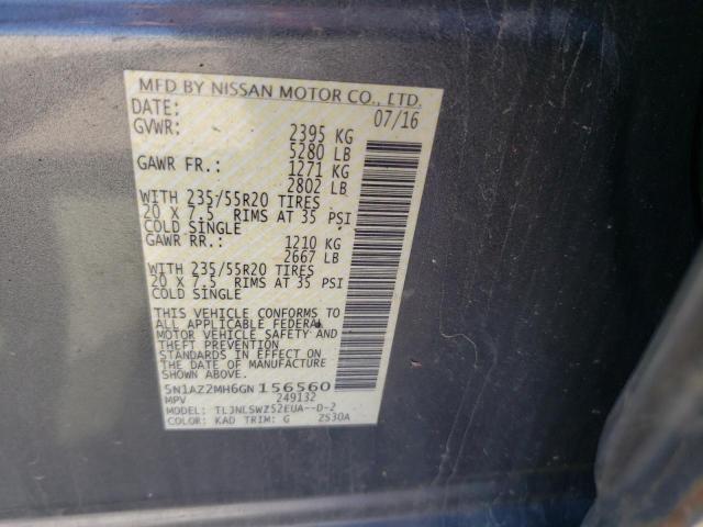 Photo 10 from auction – 2016 NISSAN MURANO S with VIN 5N1AZ2MH6GN156560