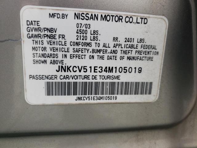 Photo 10 from auction – 2004 INFINITI G35 with VIN JNKCV51E34M105019
