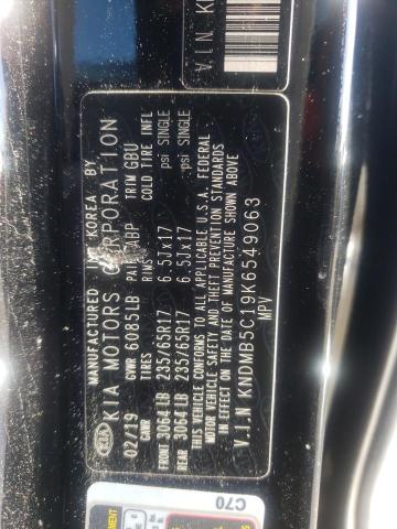 Photo 10 from auction – 2019 KIA SEDONA LX with VIN KNDMB5C19K6549063