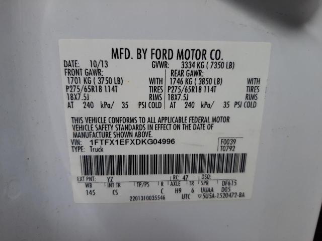 Photo 10 from auction – 2013 FORD F150 SUPER with VIN 1FTFX1EFXDKG04996