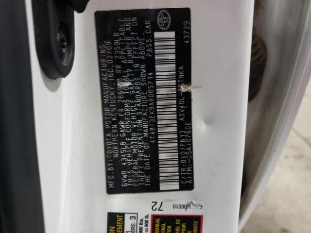 Photo 10 from auction – 2010 TOYOTA CAMRY BASE with VIN 4T4BF3EK9AR005714