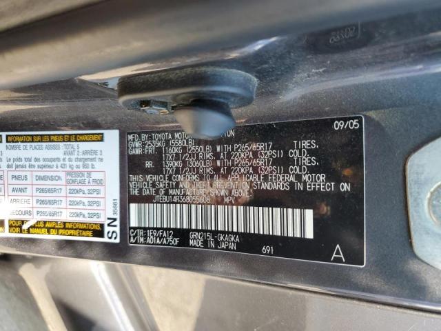 Photo 10 from auction – 2006 TOYOTA 4RUNNER SR with VIN JTEBU14R368055608