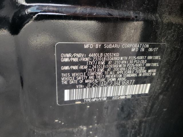 Photo 10 from auction – 2018 SUBARU FORESTER 2 with VIN JF2SJARC2JH436877