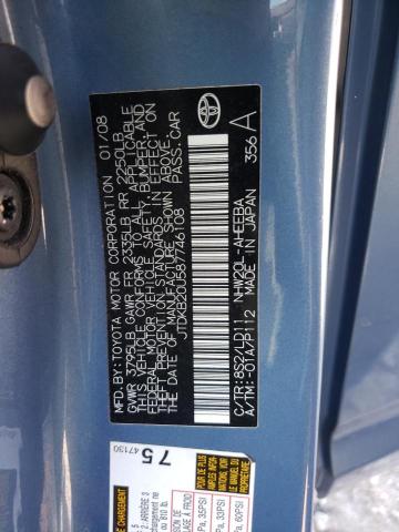 Photo 10 from auction – 2008 TOYOTA PRIUS with VIN JTDKB20U587746108