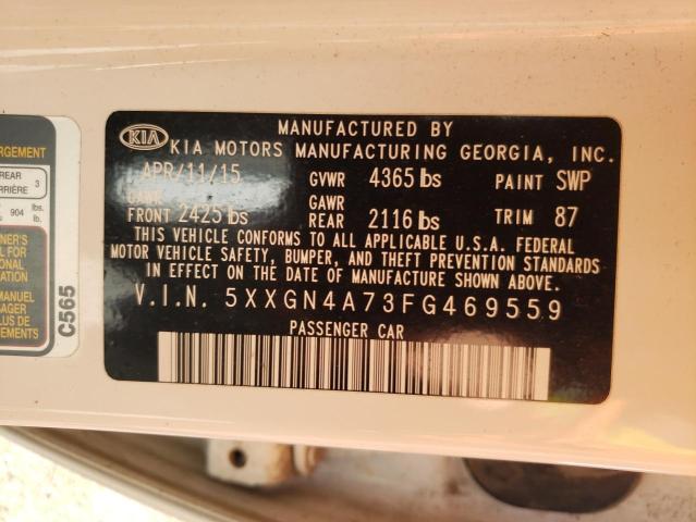 Photo 10 from auction – 2015 KIA OPTIMA EX with VIN 5XXGN4A73FG469559