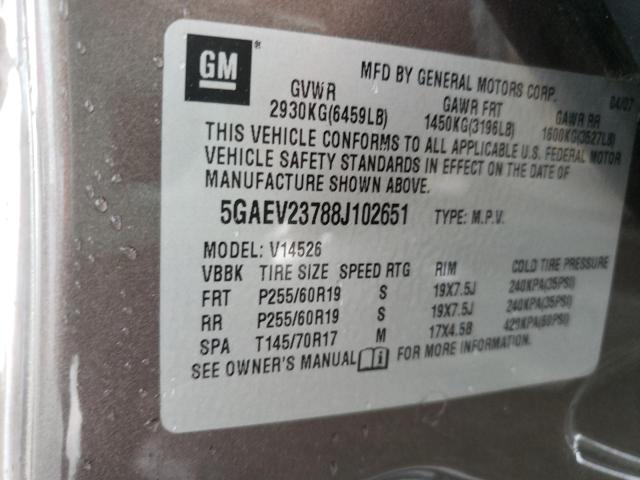Photo 10 from auction – 2008 BUICK ENCLAVE CX with VIN 5GAEV23788J102651