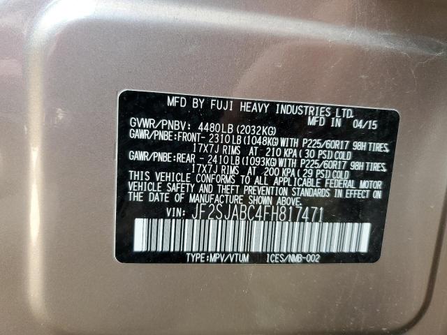 Photo 10 from auction – 2015 SUBARU FORESTER 2 with VIN JF2SJABC4FH817471