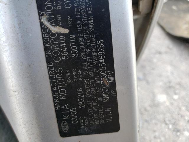 Photo 10 from auction – 2005 KIA SORENTO EX with VIN KNDJC733055469268