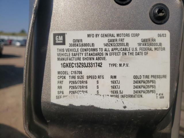 Photo 10 from auction – 2003 GMC YUKON with VIN 1GKEC13Z93J331742