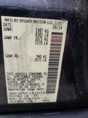 Photo 10 from auction – 2015 NISSAN ALTIMA 3.5 with VIN 1N4BL3AP0FC181076